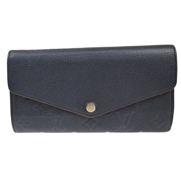 LOUIS VUITTON Portefeuille Sarah Wallet Monogram Empreinte Blue - Picture 1 of 16